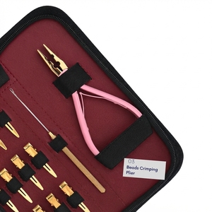 Kit d'outils portables en acier inoxydable de qualité chirurgicale pour extensions capillaires à micro-anneaux, comprenant des pinces à sertir pour anneaux nano à 2 trous et un crochet de sectionnement - Product Image 5