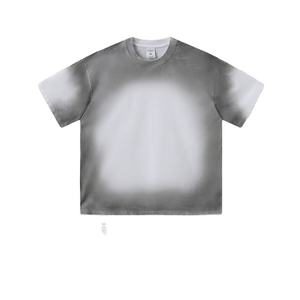 Camiseta Oversize de Algodón Pesado 100% con Lavado Ácido, Corte Relajado y Estampado de Logo, Estilo Urbano para Hombre - Product Image 3