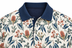 Polo à manches courtes pour homme, imprimé floral, décontracté, grande taille, tricoté, à motifs - Product Image 6