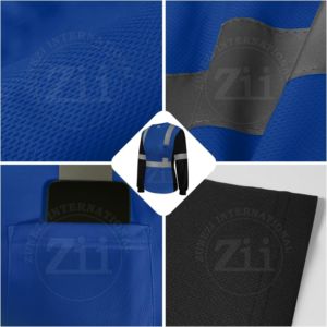 Sweat-shirt de sécurité réfléchissant haute visibilité CLASSE 1 Logo personnalisé Imperméable LED Flash FR ZUNEZI INTERNATIONAL - Product Image 2