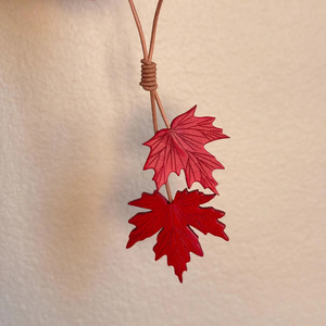 Wholesale High Quality Decorative leather maple leaf bookmark shape ideal for <b>books</b> <b>planners</b> and journals in reasonable price - Product Image 4