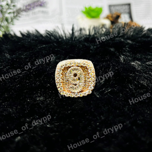 925 <b>Silver</b> Rhodium Plated Custom Number <b>Ring</b> Iced Out Hip Hop Cluster Luxury <b>Mens</b> Statement Jewelry Gift - Product Image 1