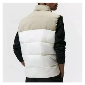 Chaleco acolchado sin mangas de color sólido para hombre, de la mejor calidad, 100% poliéster, con impresión de logotipo personalizado. - Product Image 4