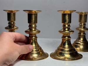 Chandeliers vintage en laiton <span class=keywords><strong>Hudson</strong></span> Bay, style antique, porte-bougie <span class=keywords><strong>d</strong></span>écoratif en laiton, support de bougie conique classique pour table - Product Image 6