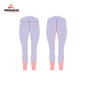 Pantalones de montar ajustados de cintura alta para mujer con logo personalizado, jodhpurs ecuestres, camisa western para equitación - Product Image 5