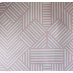 Papel de Regalo Personalizado con Rayas Impresas en Zigzag Rosa sobre Blanco, 100 GSM, Papel de Algodón Reciclado, Libre de Madera y Ácido - Product Image 1