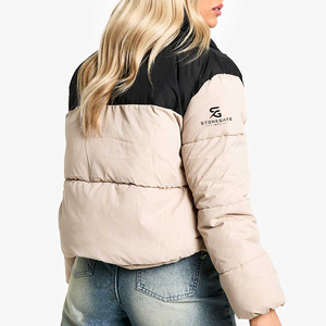 Veste matelassée coupe-vent pour femme, chaude et légère, avec capuche, couleur unie, nouvelle collection 2026, haute qualité, avec logo, idéale pour l'extérieur - Product Image 1