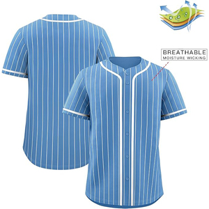 Maillot de baseball unisexe anti-transpiration avec bandeau intégré, personnalisable, en maille respirante, à manches courtes et boutons sur le devant - Product Image 3