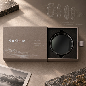 Custom Taupe Silver Drawer <b>Box</b> for Premium Camera Lens Filters with Layered Protective Insert - Product Image 2