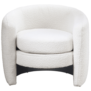 Chaise longue Avalon en bouclette blanche - Product Image 1