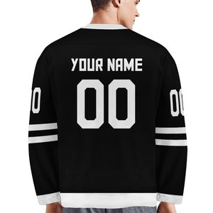 Camiseta de hockey sobre hielo con logotipo personalizado al por mayor, último diseño, ropa deportiva para entrenamiento al aire libre, para nombre de equipo OEM, precio económico, OEM - Product Image 6