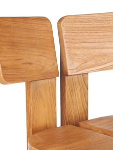 Premium Teak Wood Bar <b>Stool</b> with Dual Back Support and Footrest Durable Minimalist High Chair for Cafe, Bar, Restaurant - Product Image 6