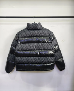 Blouson matelassé à capuche pour homme, couleur personnalisée, motif uni, coupe-vent, fermeture éclair, décontracté, hiver, séchage rapide, toile - Product Image 2