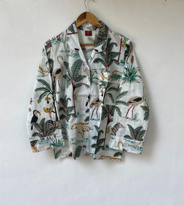 Conjunto de Pijama de Mujer Naaz Textile con Estampado de Rayas de Tigre, Ropa de Dormir Informal de Verano, Suave y Transpirable, de Algodón - Product Image 5