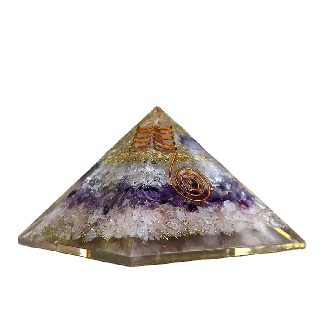 Bestseller Amazon Orgonit Pyramide I Rosenquarz Amethyst Kristall Quarz Orgon Pyramide mit Kupfers pule