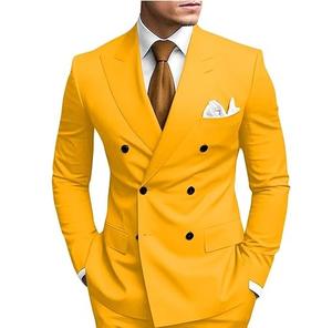 Dernier design, vente chaude, costume homme de qualité supérieure, vêtements de mariage, blazer sur mesure, costume homme 2 pièces croisé à vendre - Product Image 4