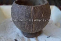 Vente en gros de bols en coquille de noix de coco écologiques de la marque EUTECH, artisanat vietnamien, design de logo personnalisé, poli, décoration pour la maison