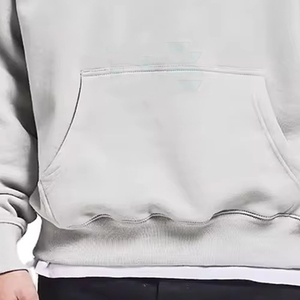 Sweat-shirt à capuche unisexe avec logo personnalisé en relief, coupe ample, en coton French Terry, décontracté, design à épaules tombantes, service OEM - Product Image 3