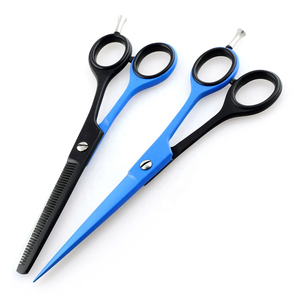 กรรไกรตัดผมสเเตนเลส440สีดำสีน้ำเงิน - Product Image 3