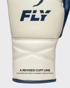 Guantes de Boxeo Blancos y Azules con Cordones, de Piel Vacuna Auténtica, para Entrenamiento Profesional de Muay Thai, Gran Venta - Product Image 6