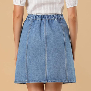 women Summer New Cargo Pockets Fashion Street Style High women Denim Skirt For Online sale in Affordable price - Product Image 5