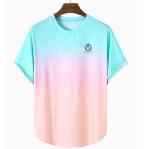 Camiseta de algodón 100% de último estilo y nuevo diseño, ropa urbana con logo impreso personalizado, corte holgado, precio al por mayor para hombre - Product Image 1
