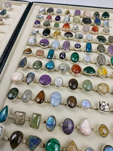 Anillos de gemas mixtas de última moda para joyería de lujo, anillos de cristal con gemas mixtas para mujer en diferentes colores - Product Image 4