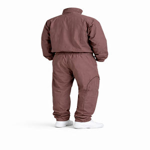 Ensemble de jogging pour hommes en polyester, deux pièces, veste zippée en nylon matelassée et pantalon de survêtement, survêtement en nylon personnalisé pour hommes - Product Image 4