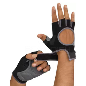 New Fashionable Leather <b>Fingerless</b> Gym Fitness <b>Gloves</b> for <b>Men</b>-Non-Slip Waterproof Hook & Loop Closure Customizable Options - Product Image 6