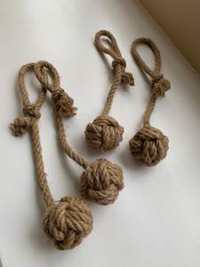 Jouet de traction pour chien en corde de chanvre et coton naturel de haute qualité, disponible, pour la dentition, OEM - Product Image 4