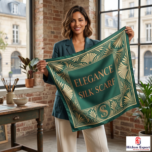 Foulard carré tendance imprimé sur mesure effet soie, châle, écharpe, fabricant et fournisseur de textiles OEM ODM à marque privée - Product Image 5