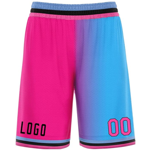กางเกงบาสเก็ตบอลชายแบบ Color Block พิมพ์ลาย Sublimation แห้งเร็ว สไตล์สปอร์ต เอวยางยืด ผ้าตาข่าย ดีไซน์ไล่เฉดสี - Product Image 1
