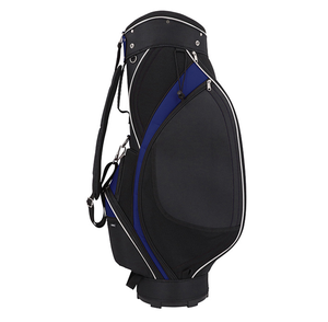 Sac de golf professionnel en cuir synthétique jaune moutarde avec organisation multi-poches et housse de pluie assortie - Product Image 3