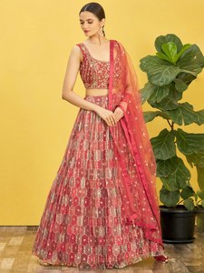 Conjunto de Blusa Corta sin Mangas con Bordado Floral Rosa y Falda Plisada de Organza, Traje Festivo para Mujer - Product Image 5