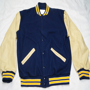 Blouson bomber de baseball pour homme avec logo personnalisé pour les marques de streetwear, avec manches en cuir, disponible dans tous les designs - Product Image 1