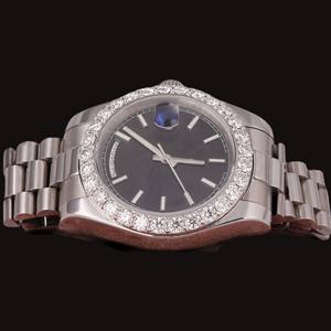 Premium 925 Sterling Silver Round Only Bezel Moissanite Diamond <b>Black</b> Dial Wholesale Price Fashion Unique <b>Man's</b> Collection - Product Image 1