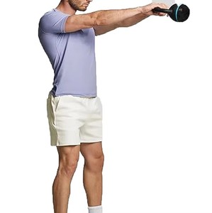Camiseta de Algodón para Hombre, Corte Ajustado, Cuello Redondo, Manga Corta, Color Sólido, Estilo Casual, Tejido Jersey, Largo Regular, Teñido Liso, Transpirable, OEM ODM - Product Image 5