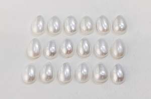 Perlas de agua dulce blancas AAA, cabujones en forma de pera, piedras preciosas de 6*4 mm, 9*6 mm, GEMAS NATURALES para la fabricación de joyería a precio de mayoreo. - Product Image 4
