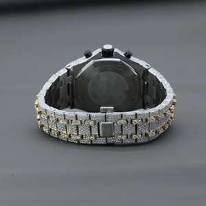 Men's round <b>Diamond</b> Hip-Hop Automatic <b>Watch</b> Handcrafted Unique Fashion Jewelry with 22mm Band Width Luxury Antique Style - Product Image 3