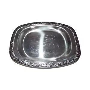 Elegante Bandeja de Servicio de Acero Inoxidable, Plato Metálico para Buffet, Catering, Cocina y Uso Doméstico - Product Image 6