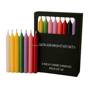 Bougies coniques artisanales colorées – Pack de 4 bougies pour la méditation et la vie intentionnelle - Product Image 3