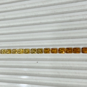 Extremely Hot Natural Yellow <b>Citrine</b> Emerald Cut 25 Piece Set 23.30 Carat 7x5mm Madagascar Loose Gemstones for Tennis Bracelet - Product Image 3