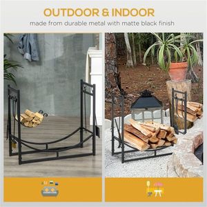 Accesorio para Chimenea, Soporte para Leña para Almacenar Cómodamente la Leña - Product Image 6