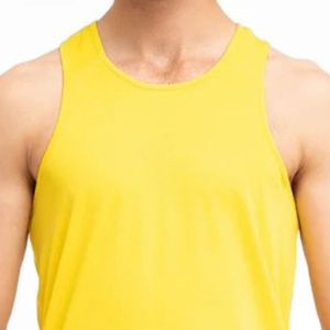 เสื้อกล้ามออกกำลังกายสีเหลืองสำหรับผู้ชาย Momentum Muscle Tank เสื้อกีฬาฟิตเนสขายส่ง - Product Image 2