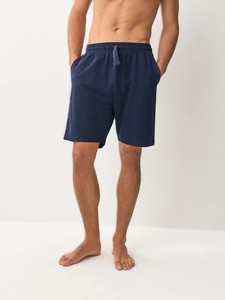 Shorts Bermuda décontractés pour hommes en nylon/coton, couleur unie, taille élastique, logo avant, écologiques, respirants, taille mi-haute, tricotés - Product Image 3