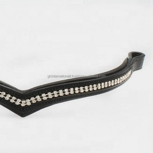 Nouvel arrivage de produits de course de chevaux équestres en cuir rembourré en forme de V avec de minuscules cristaux clairs strass Bling - Product Image 6