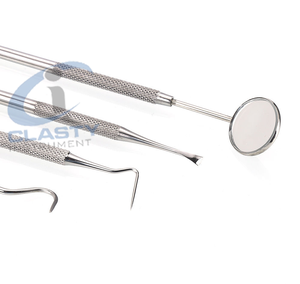 Kit de 4 outils de nettoyage dentaire en acier inoxydable : gratte-tartre et cure-dents, miroir buccal - Product Image 5