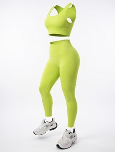 Premium Seamless Women's <b>Yoga</b> <b>Set</b> 3-Piece Activewear Breathable Cotton/Polyester/Spandex Customizable High Quality Fitness Gym - Product Image 2