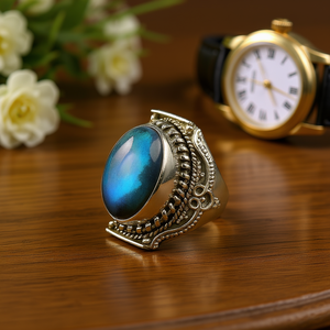 <b>Labradorite</b> <b>Ring</b> 11.2 Grams Elegant Timepiece Accessory - Product Image 3