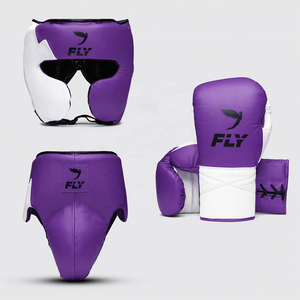 RTS Wholesale Price Custom Made Laced Stretch Breathable Real Cowhide Leather Fly Boxing Training Sparring Set Latest Model - Product Image 6